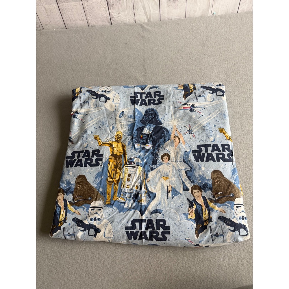 Pottery Barn Star Wars Duvet Cover Blue Darth Vader Luke Leia Twin